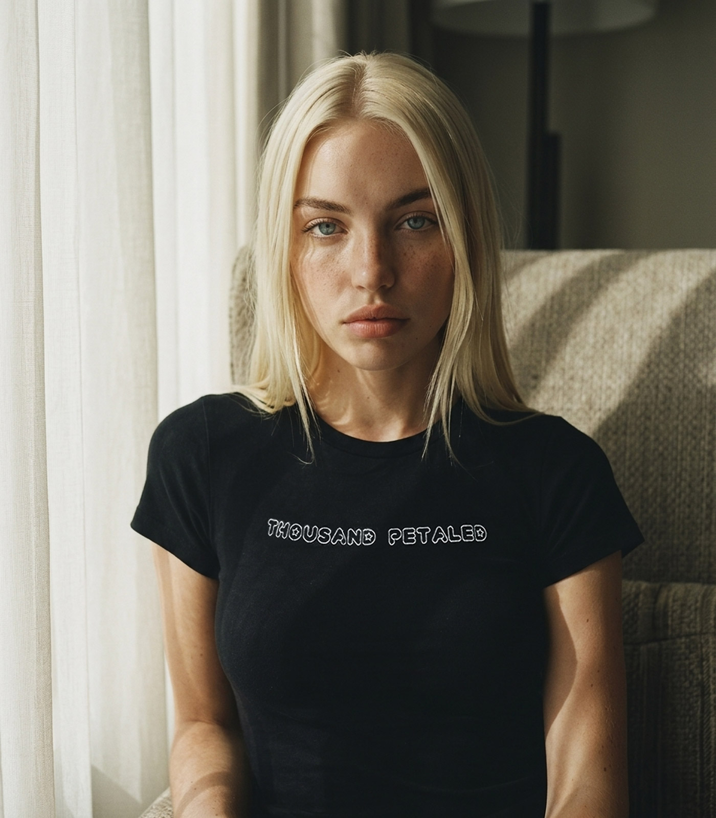 Stars — Black Cotton Shirt