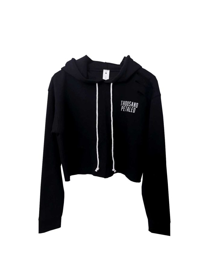 Thousand Petaled Logo Graphic Iconic Rebelle Cropped Hoodie