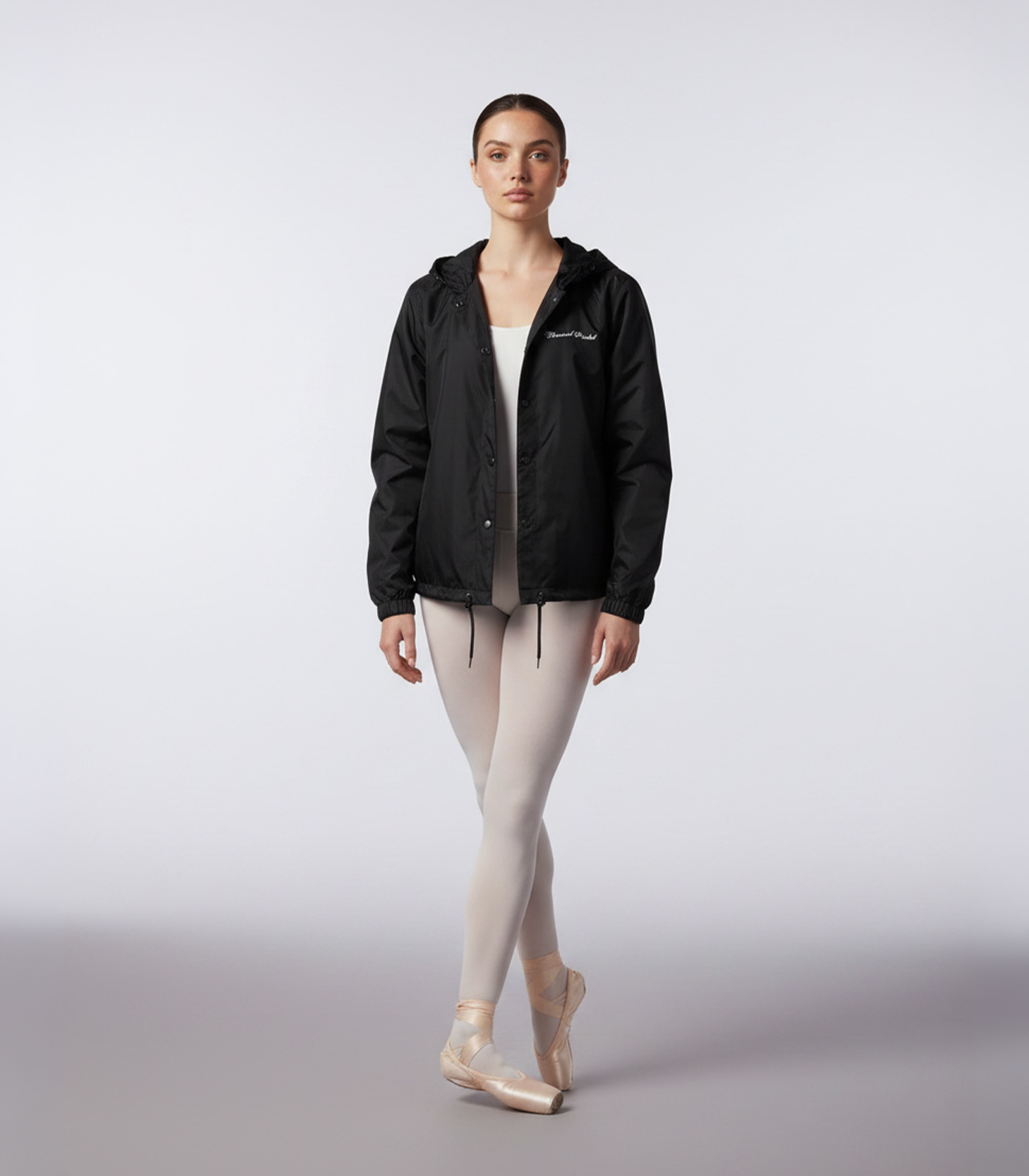Thousand Petaled Embroidered Logo Lightweight Nylon Coaches Jacket