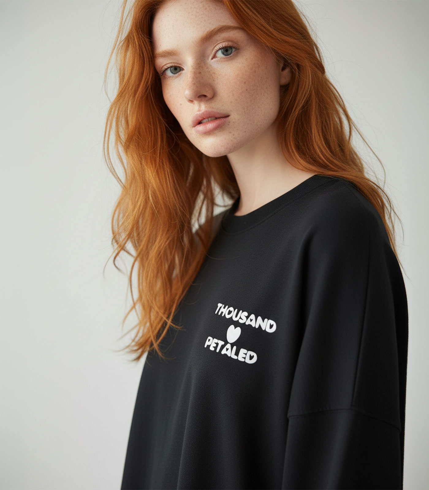 Thousand Petaled Logo Graphic Print Home Mega Sweatshirt