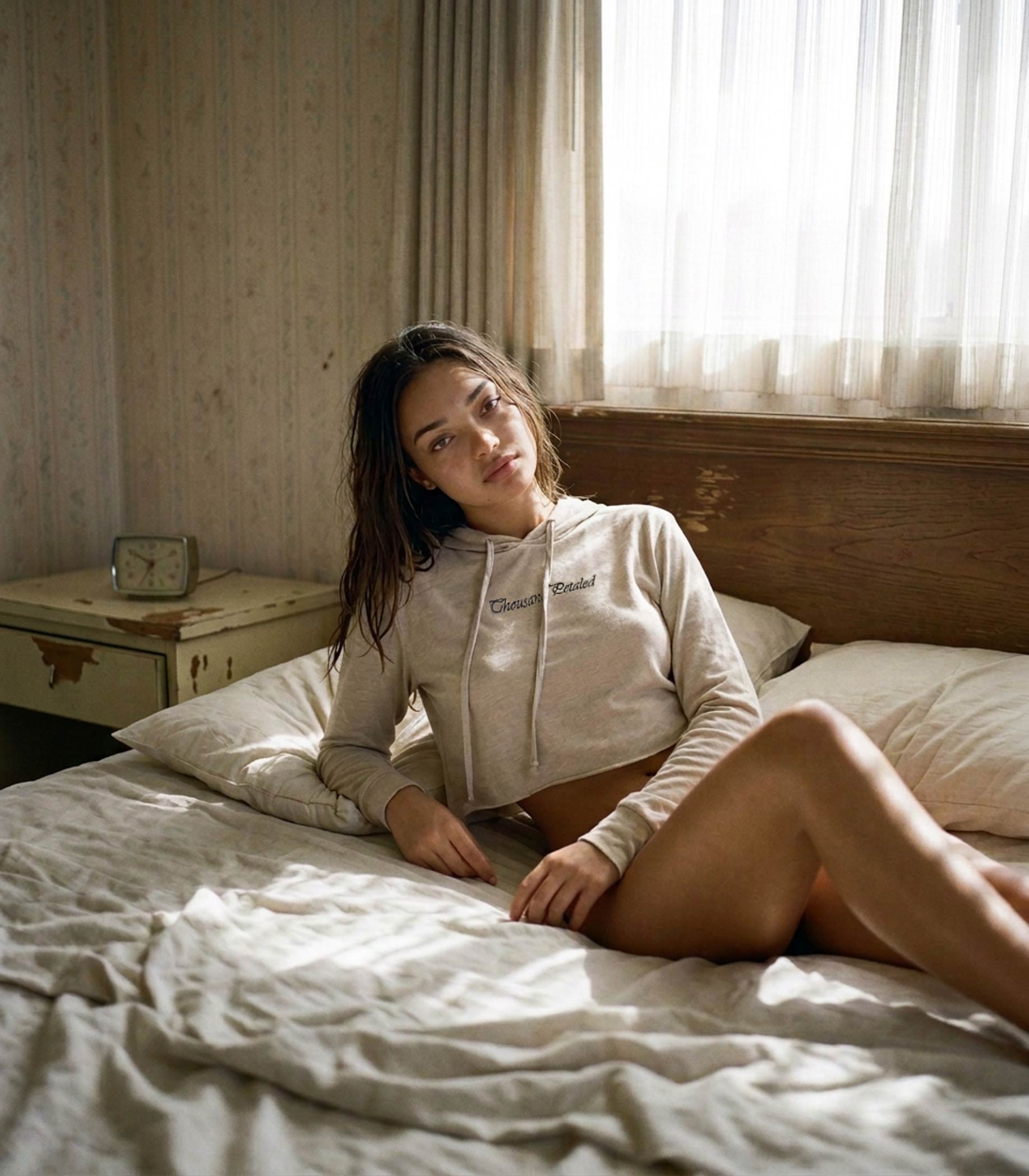 Soft high noon hoodie full editorial view