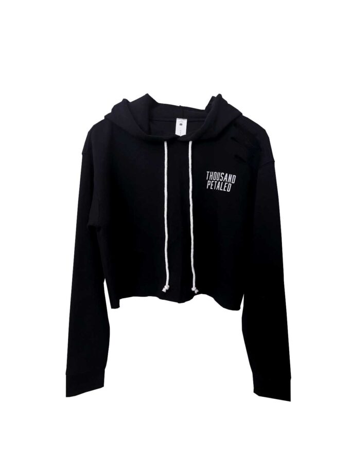 Thousand Petaled Logo Graphic Iconic Rebelle Cropped Hoodie