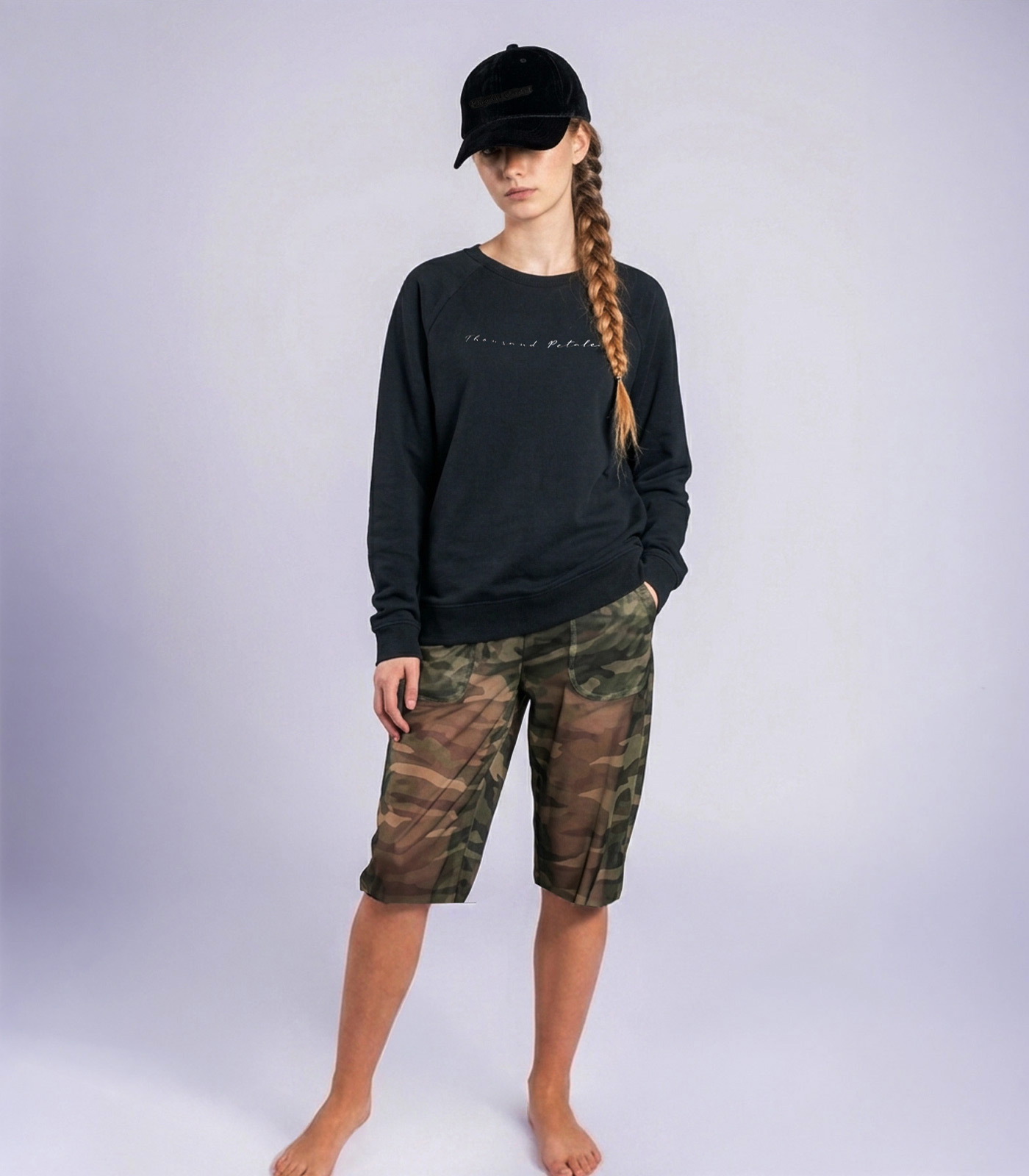 Thousand Petaled Logo Graphic Cotton Sweatshirt