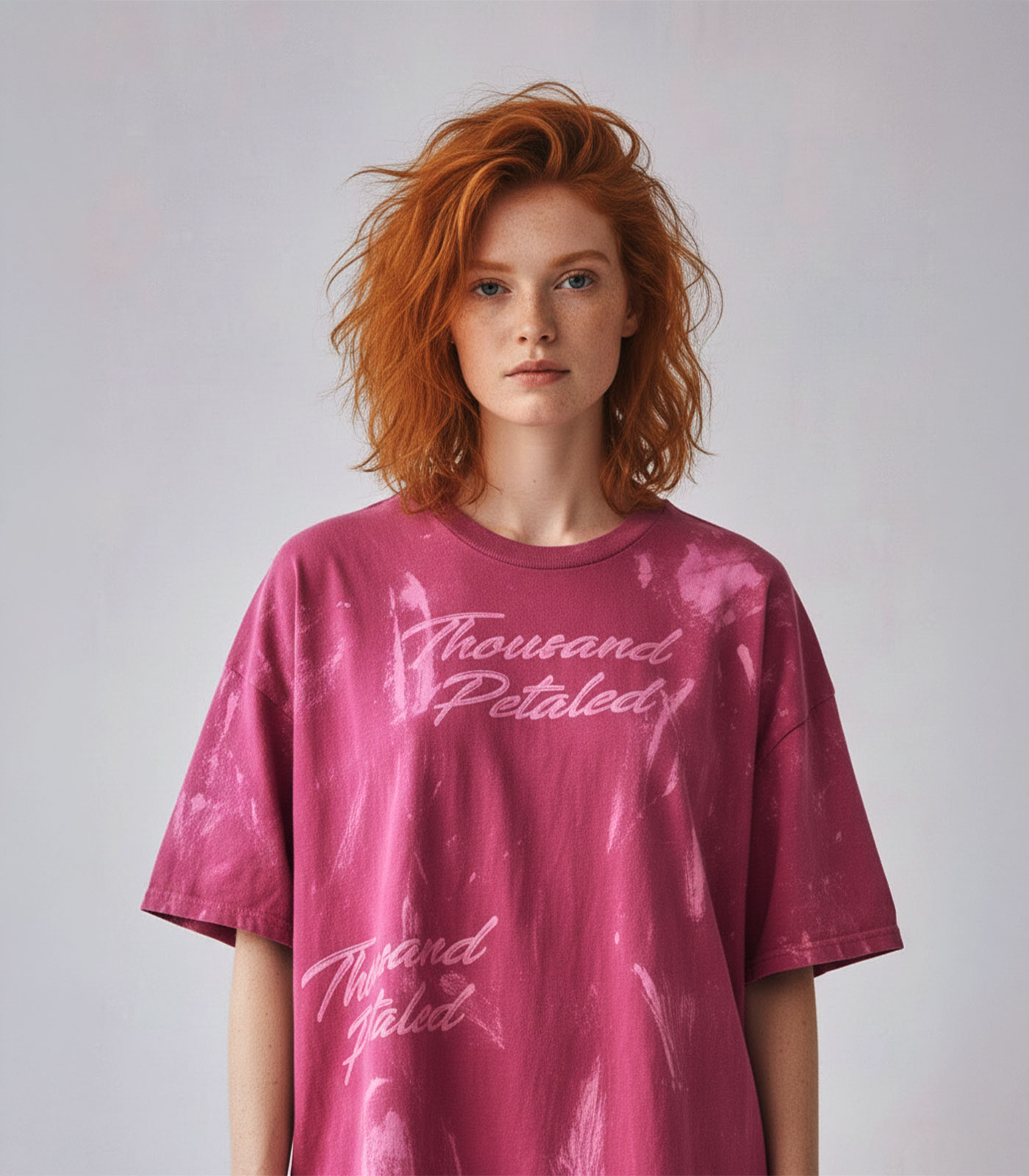 Thousand Petaled Logo Graphic Everywhere Print Cotton Mega T-shirt