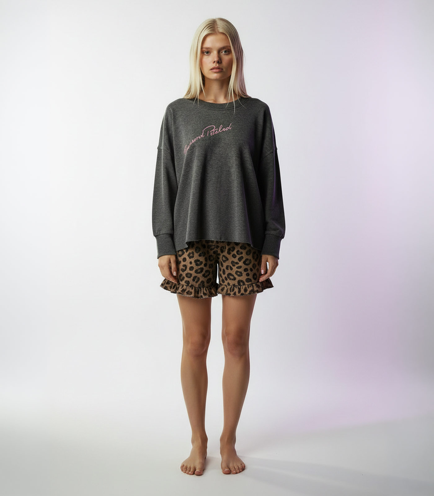 Thousand Petaled Logo Graphic Print Home Mega Sweatshirt