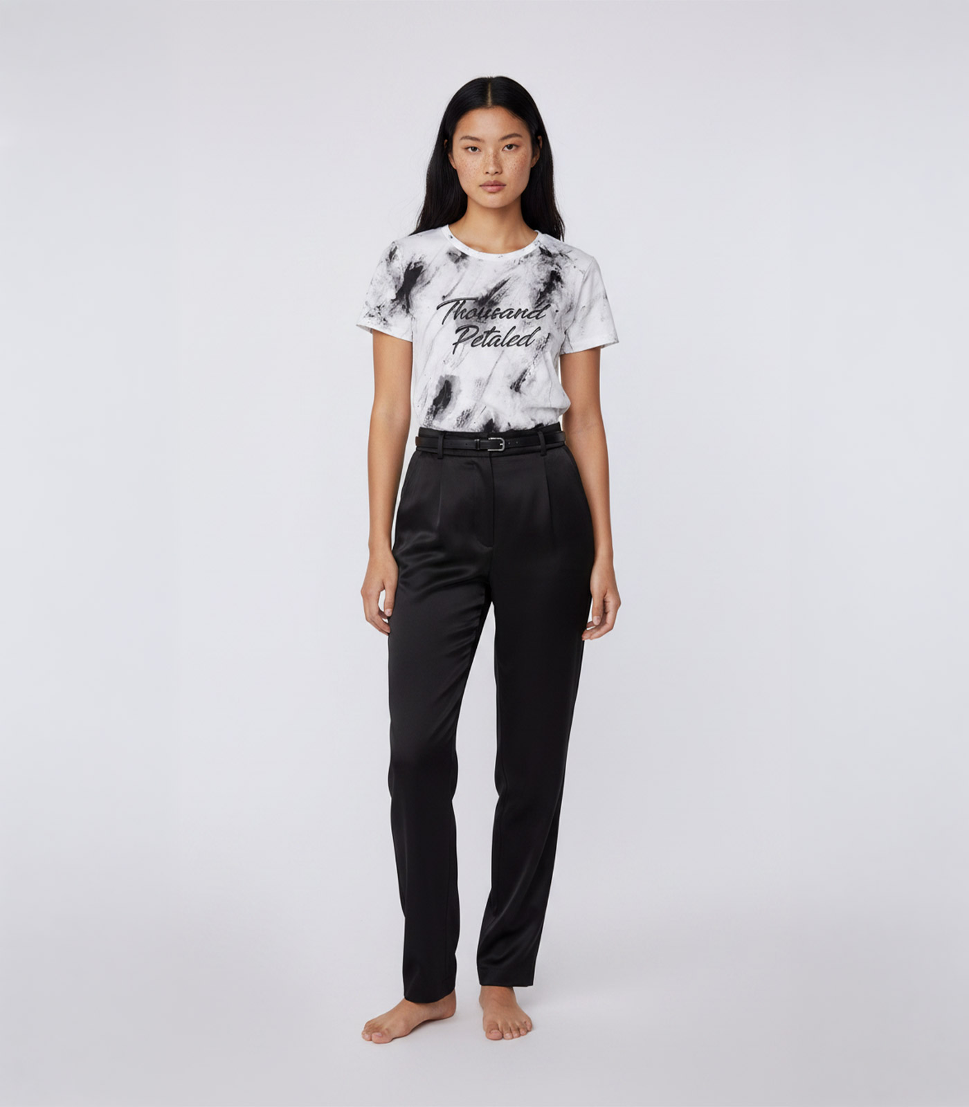 Thousand Petaled Logo Graphic Everywhere Print Petal T-shirt