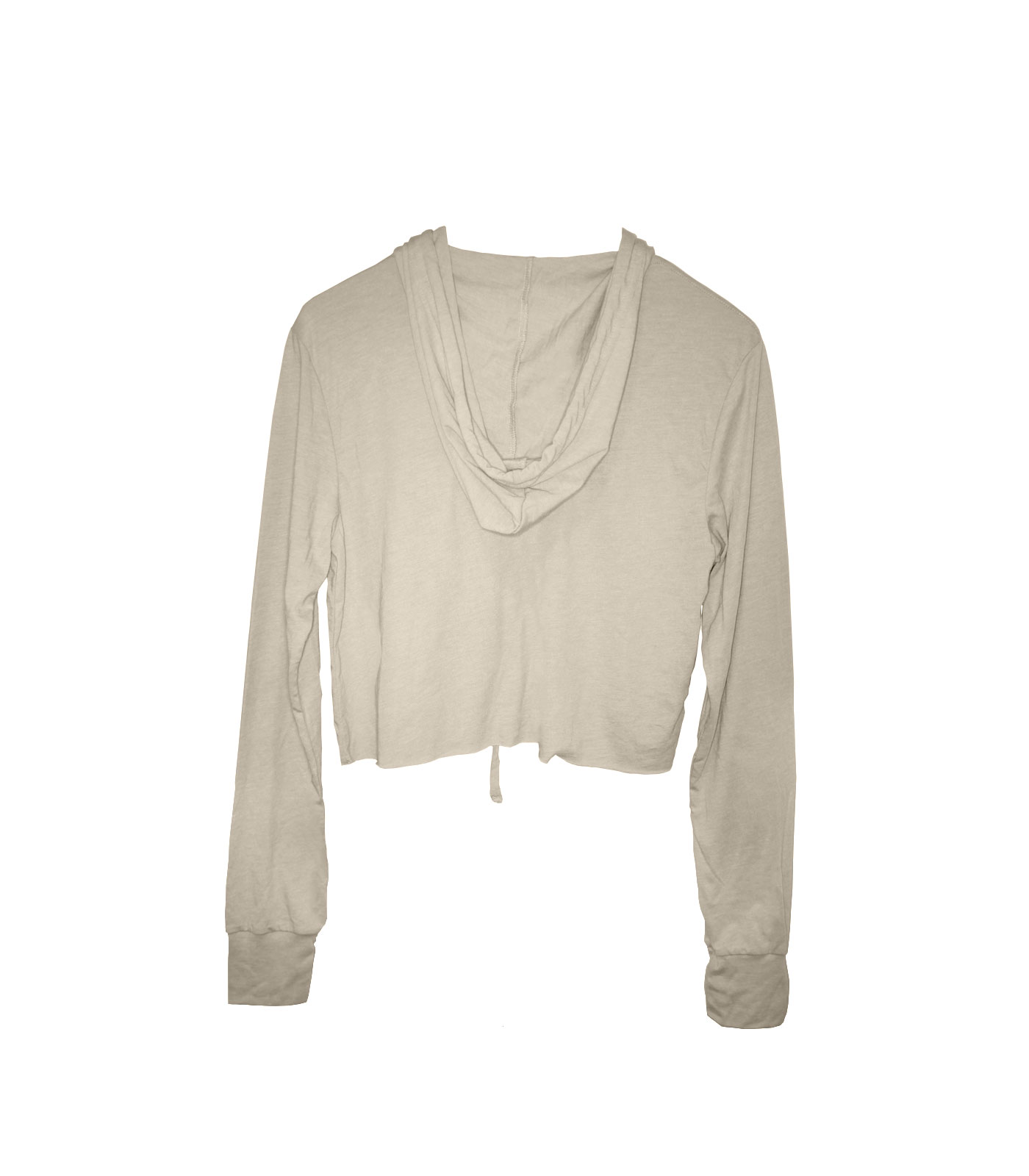Thousand Petaled Embroidered Logo Tri-blend Cropped Hoodie